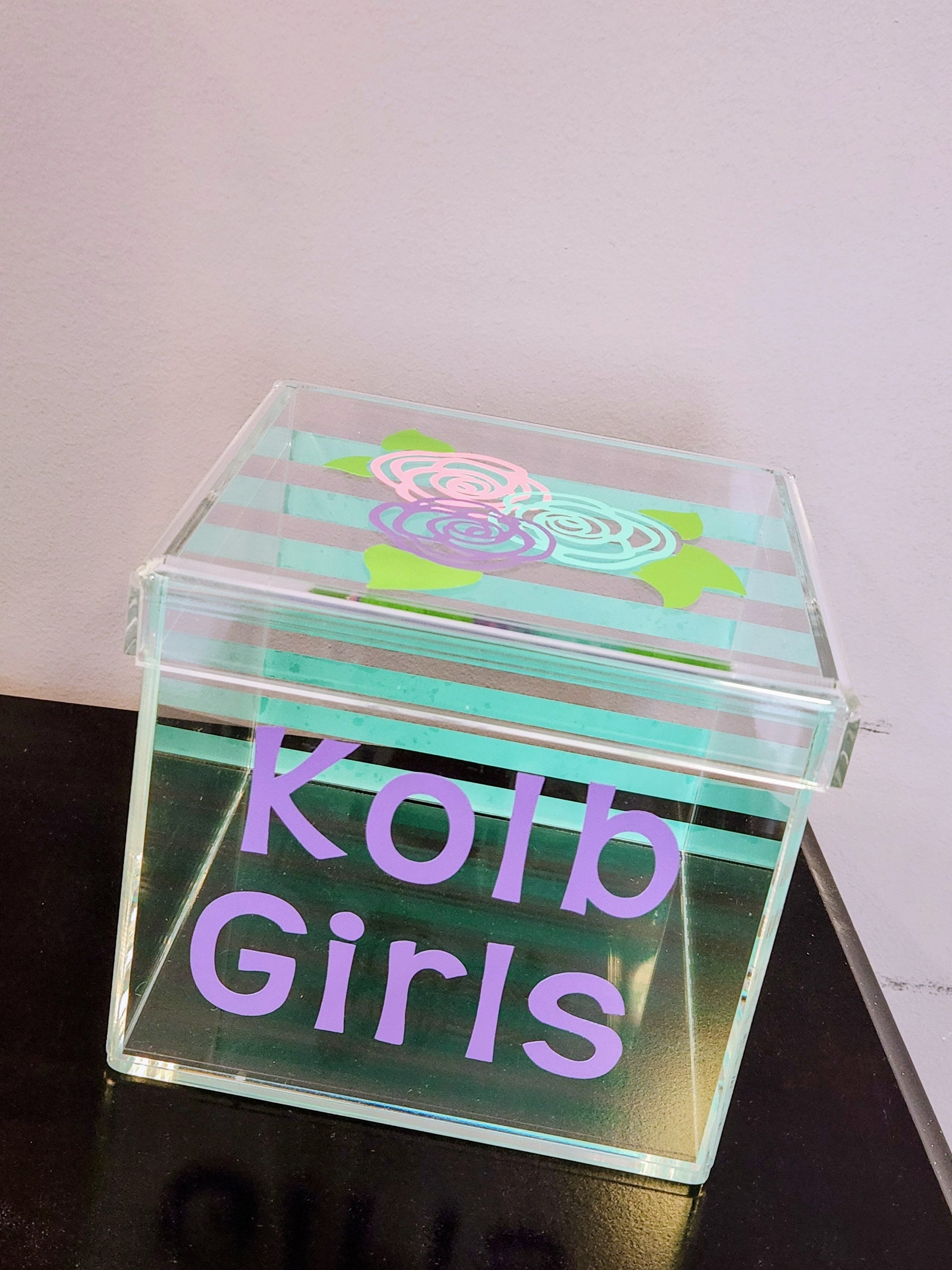 Flower Lucite Box