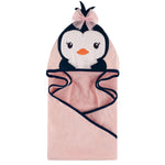 Pretty Penguin Hooded Girl Toddler Towel