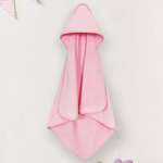 Bubblegum Pink Girls Hooded Cotton Baby Towel