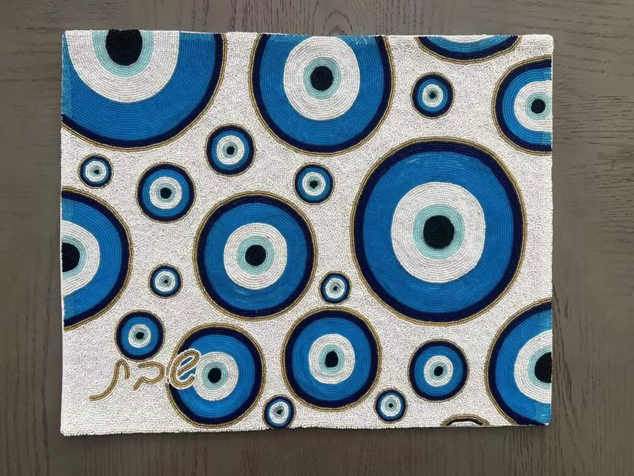 Blues Beaded Challah Cover