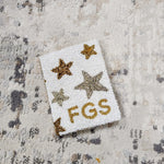 Beaded stars passport case