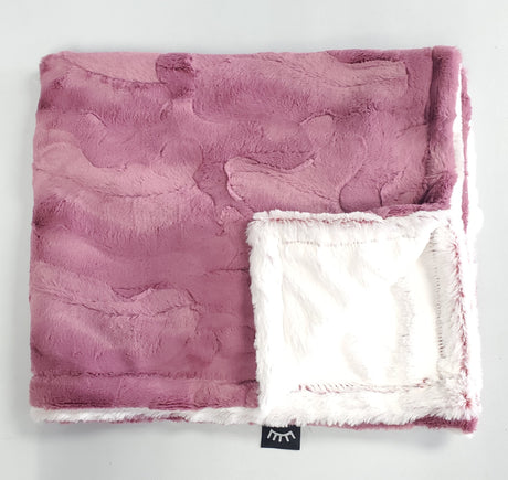 Dusty Rose Frost Girls Minky Blanket