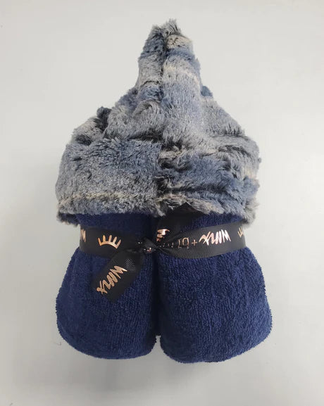 Navy Ombre Hooded Toddler Towel