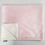 Cuddle Velour Pink Blush and Cream Girls Minky Blanket