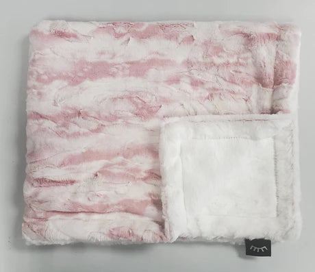 Marble Blush Frost Minky Girls Blanket