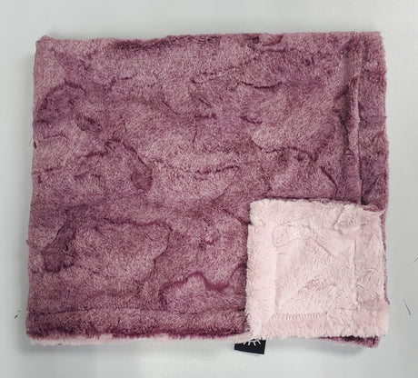 Frosted Merlot Mauve Minky Blanket