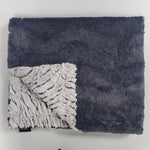 Midnight Navy Zebra Minky Blanket