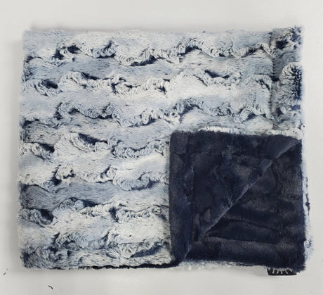 Wild Rabbit Navy Minky Blanket