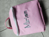 Pink Gingham Lunch/Bottle Bag