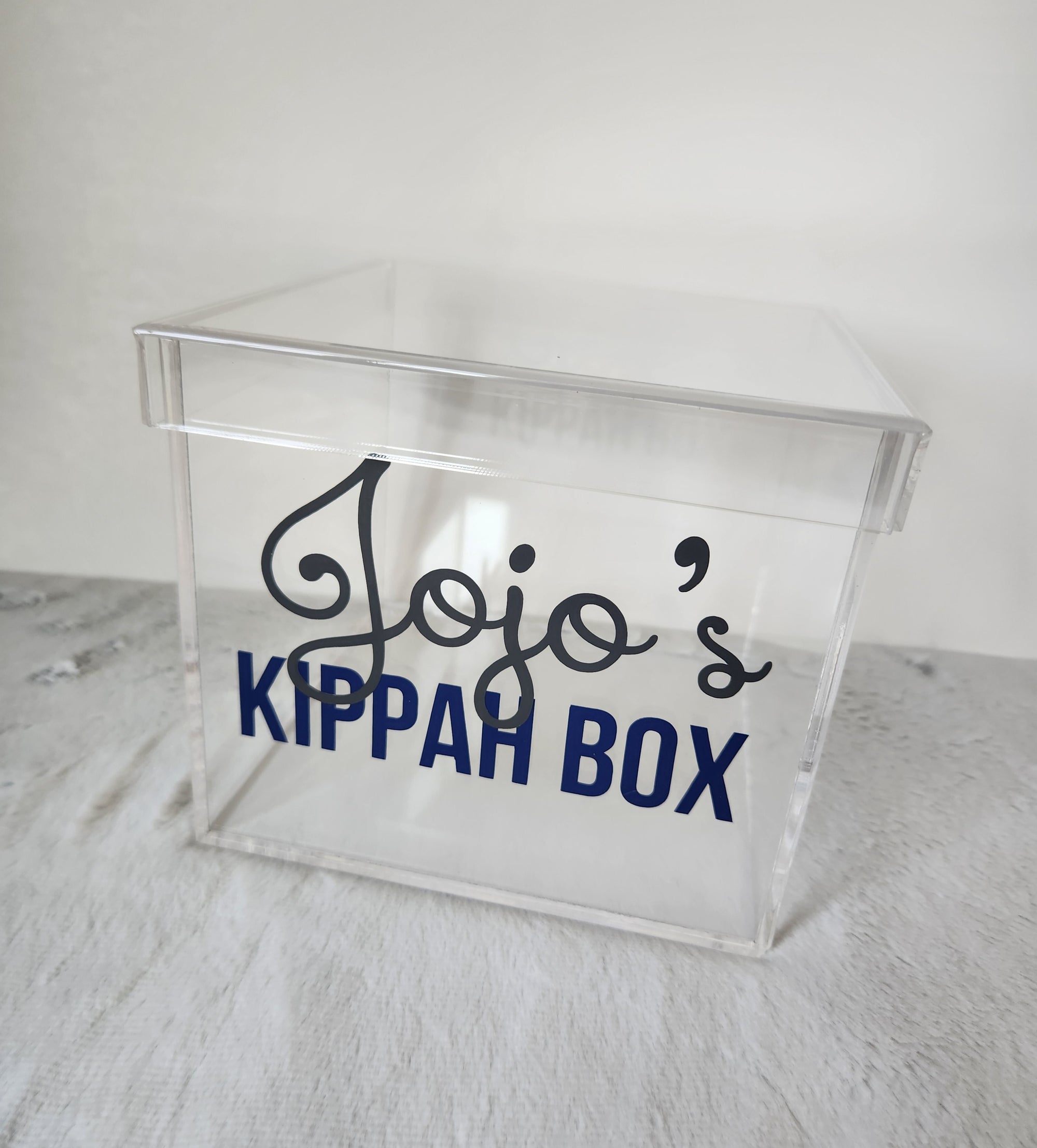 "Kippa" Lucite Box