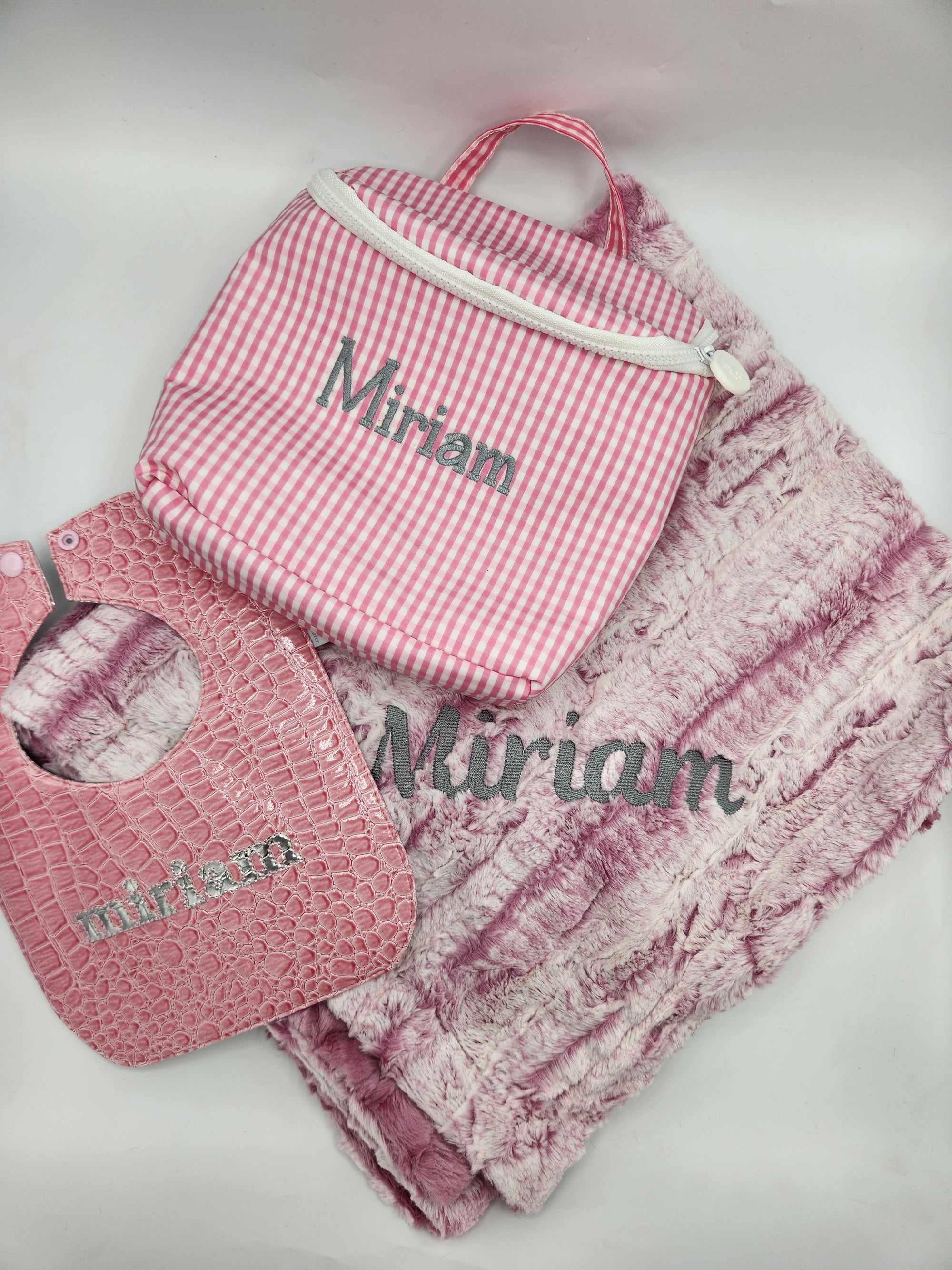 Pink Gingham Lunch/Bottle Bag