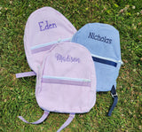 Pink & Purple Seersucker Backpack