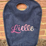 Ombre Name Denim Keyhole Bag