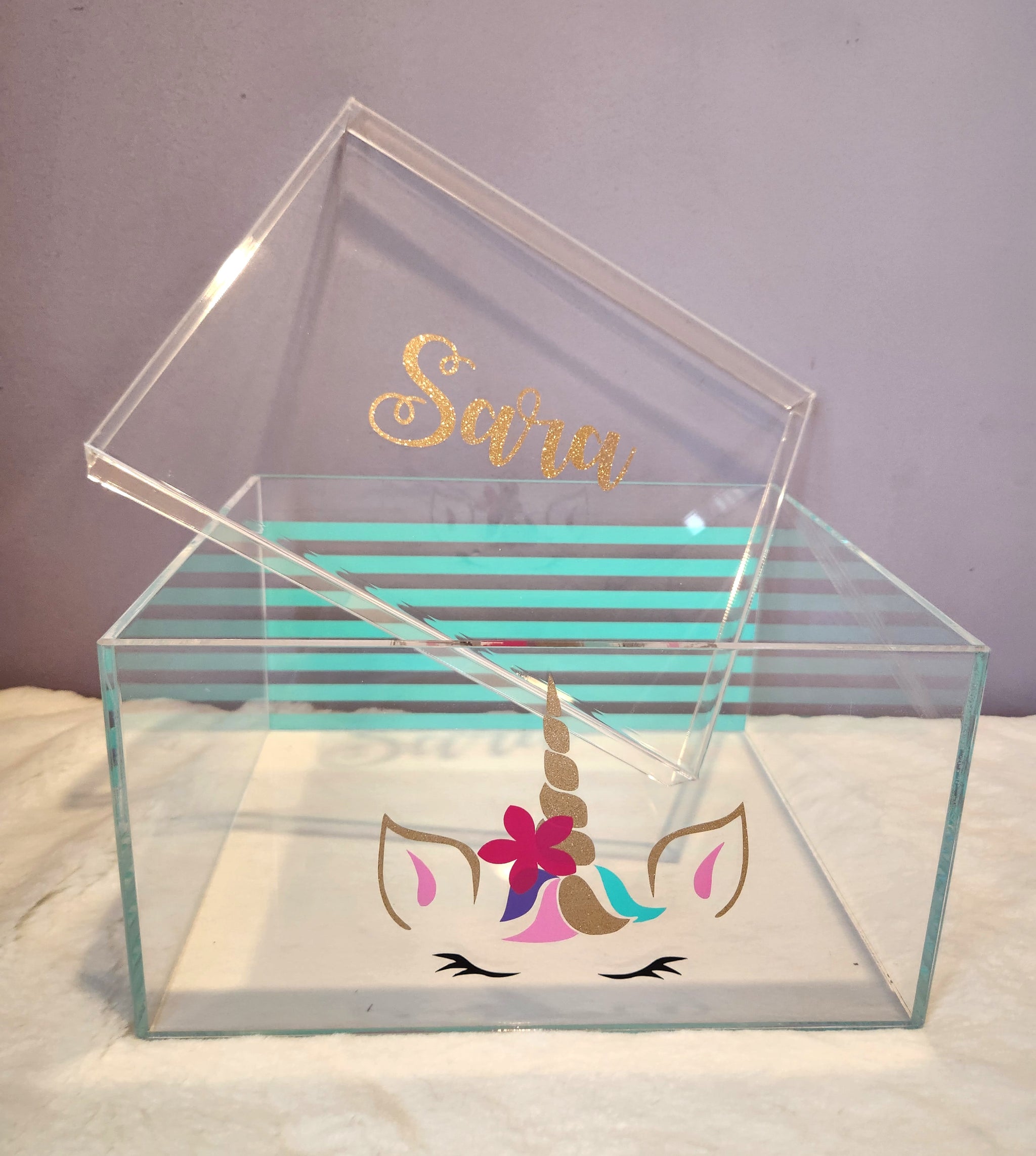 Unicorn Lucite Box