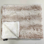 Elegant Taupe Minky Boys Girls Blanket
