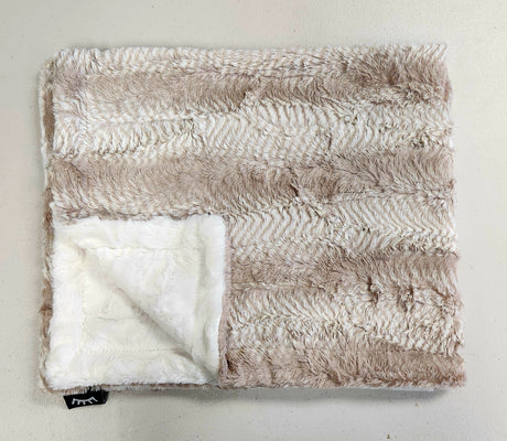 Elegant Taupe Minky Boys Girls Blanket