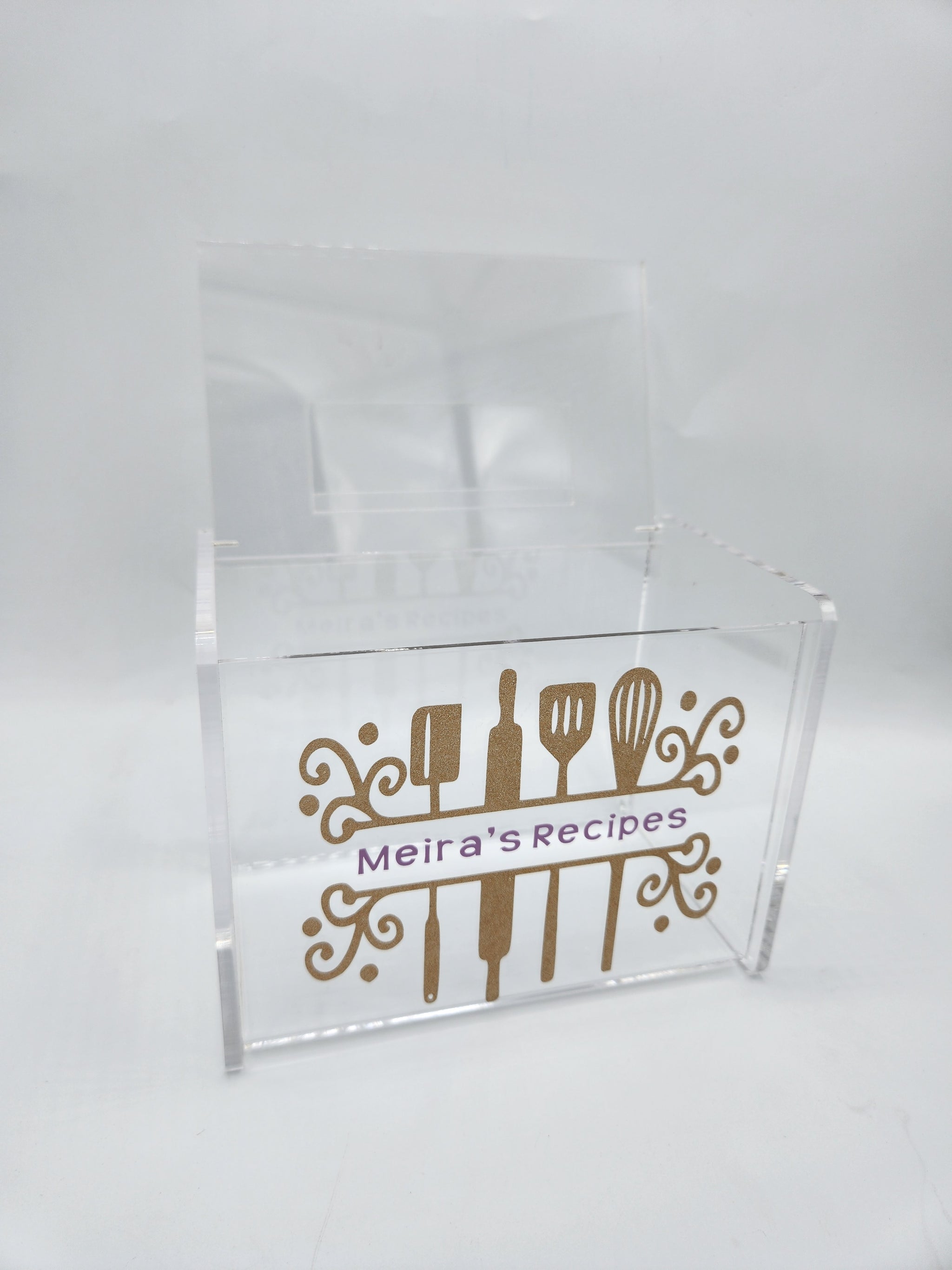 Lucite Recipe Box