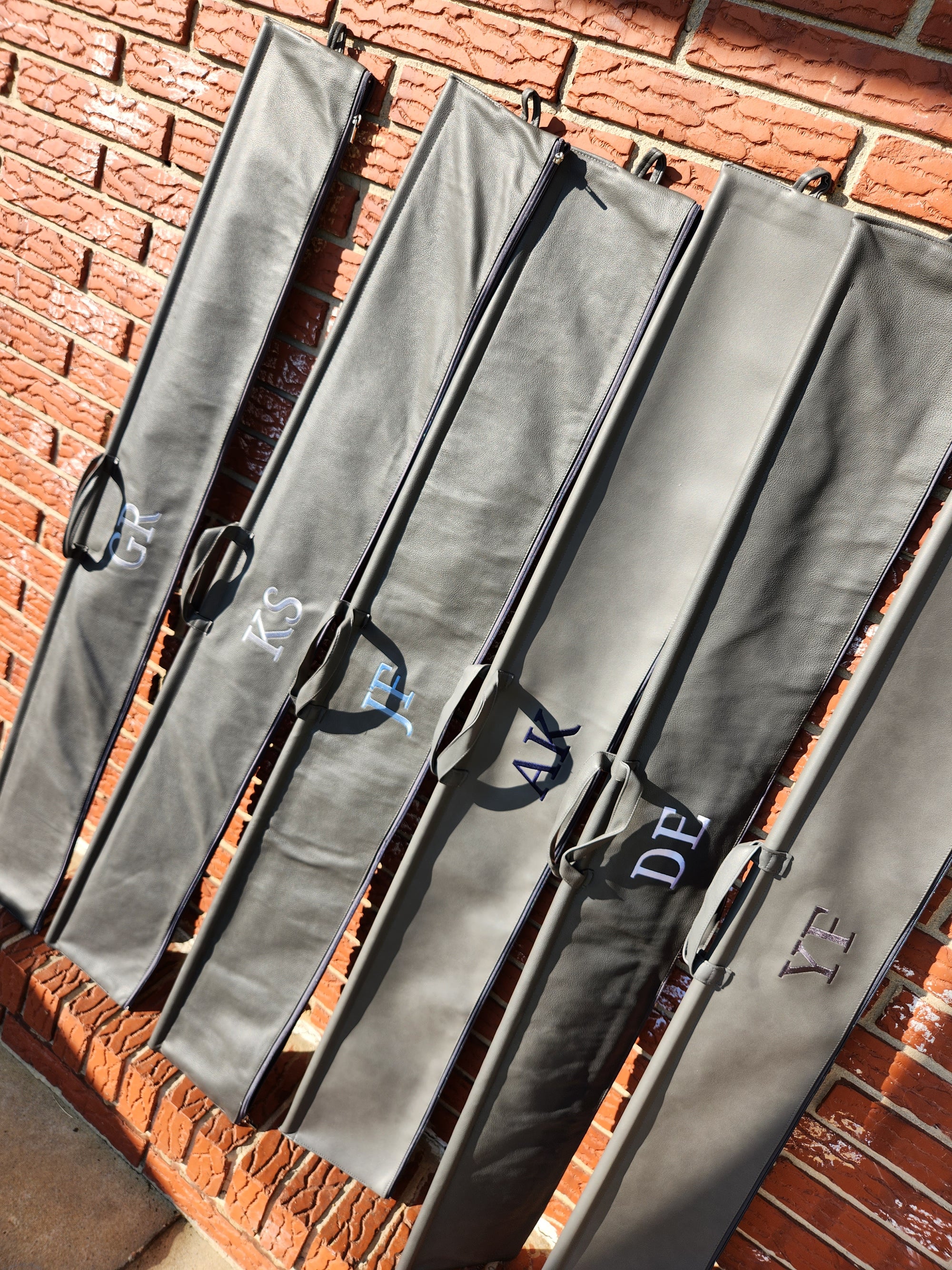 Smooth Gray Leather Lulav and Esrog Case