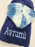Smoothy Blue Hooded Towel