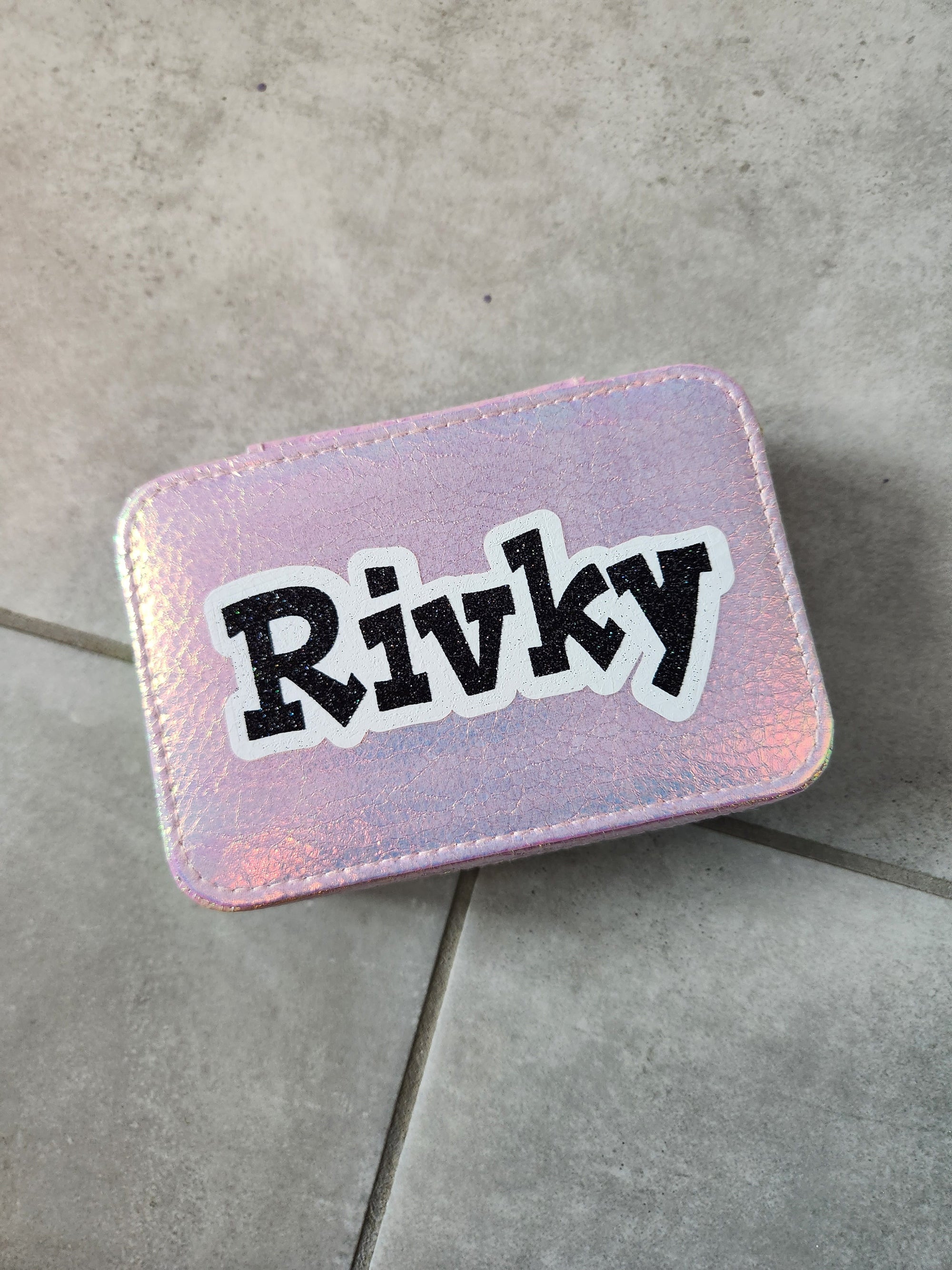 Light Pink Crinkle Mini Jewelry Case