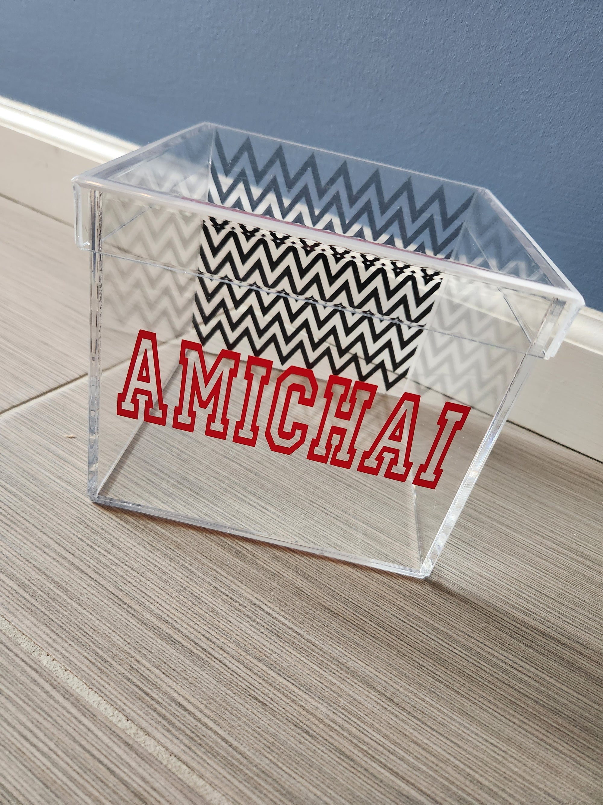 Classic Chevron Lucite Box