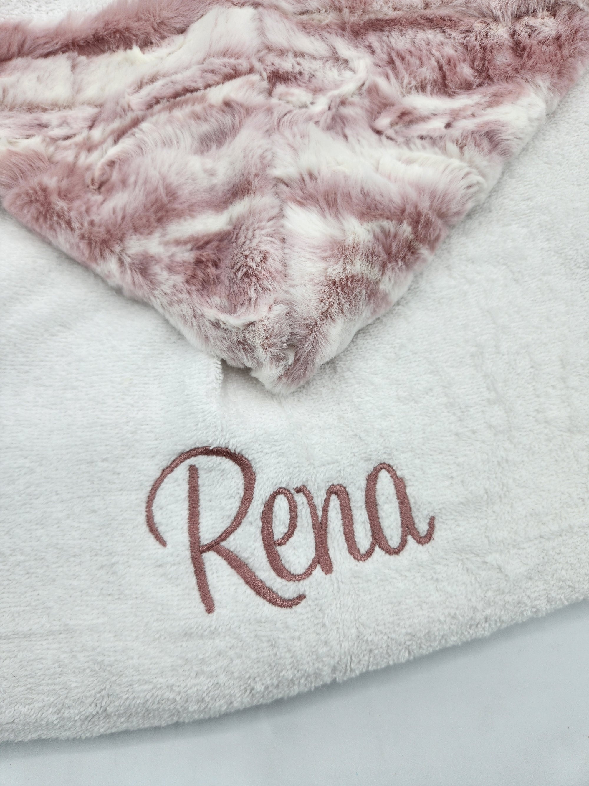 Marble Blush Pink Hooded Girls Towel