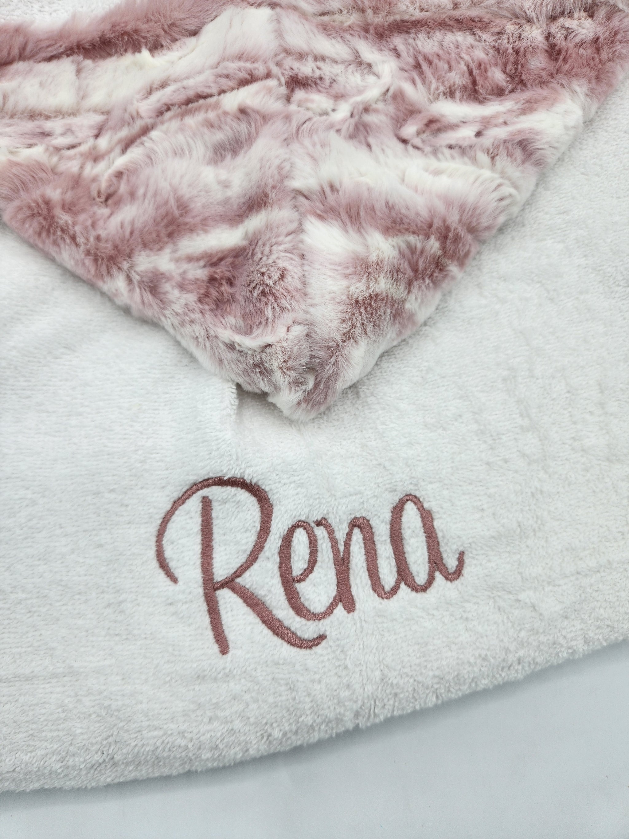 Marble Blush Pink Hooded Girls Towel