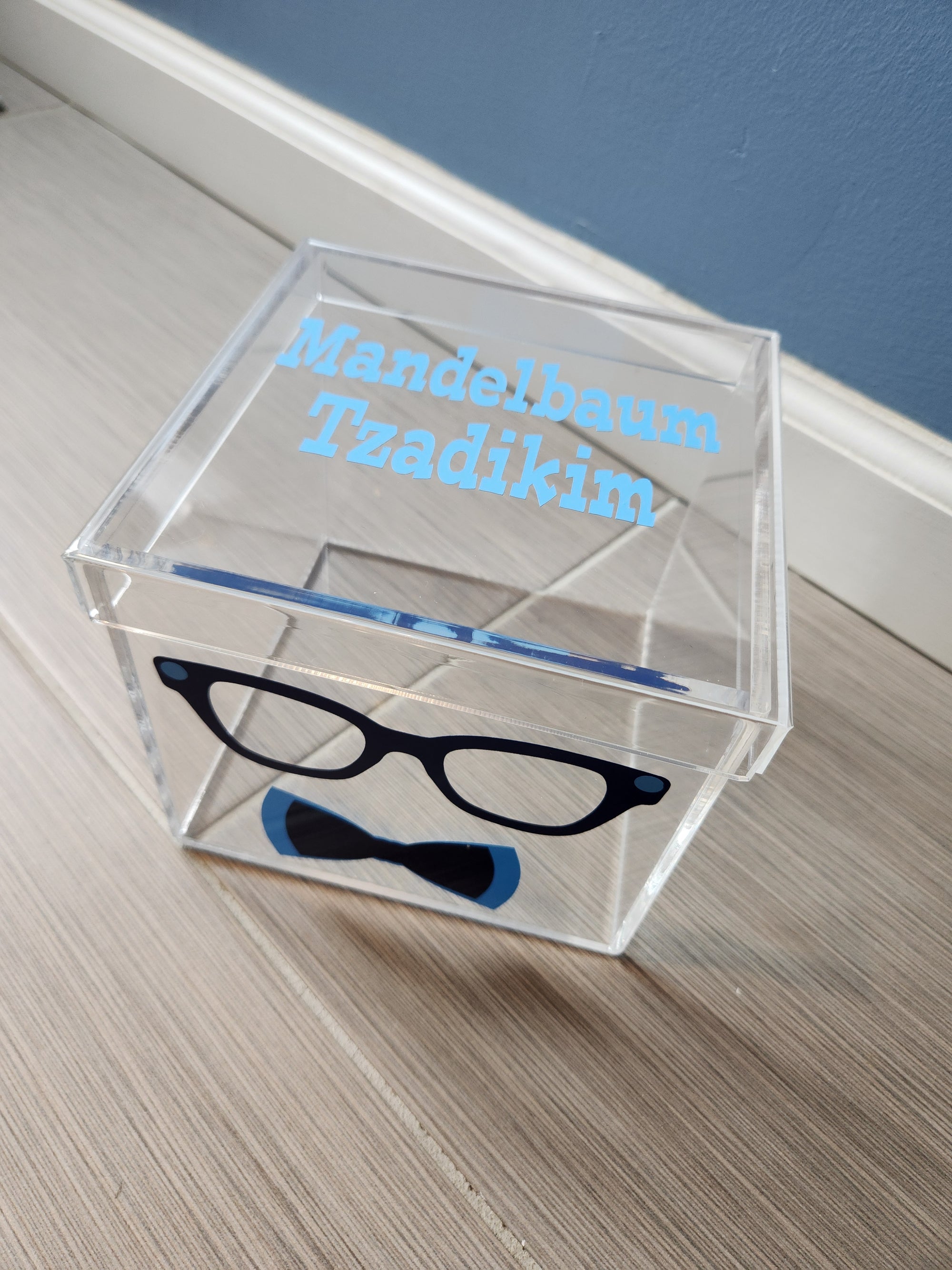 Glasses/Bow Tie Lucite Box