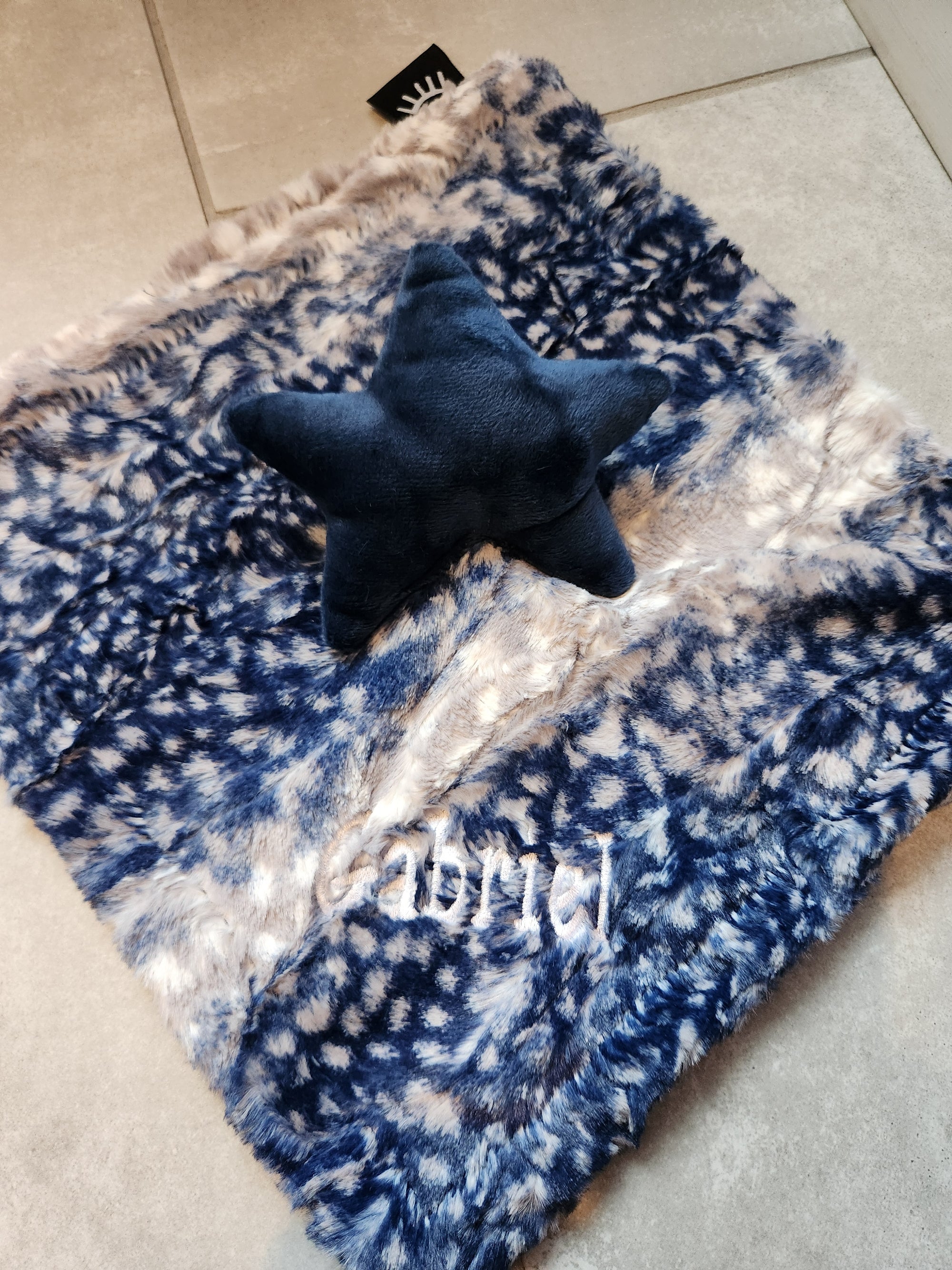 Cibirian Navy Star Minky Lovey