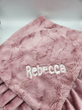 Rose Ruffle Rosewood Blanket