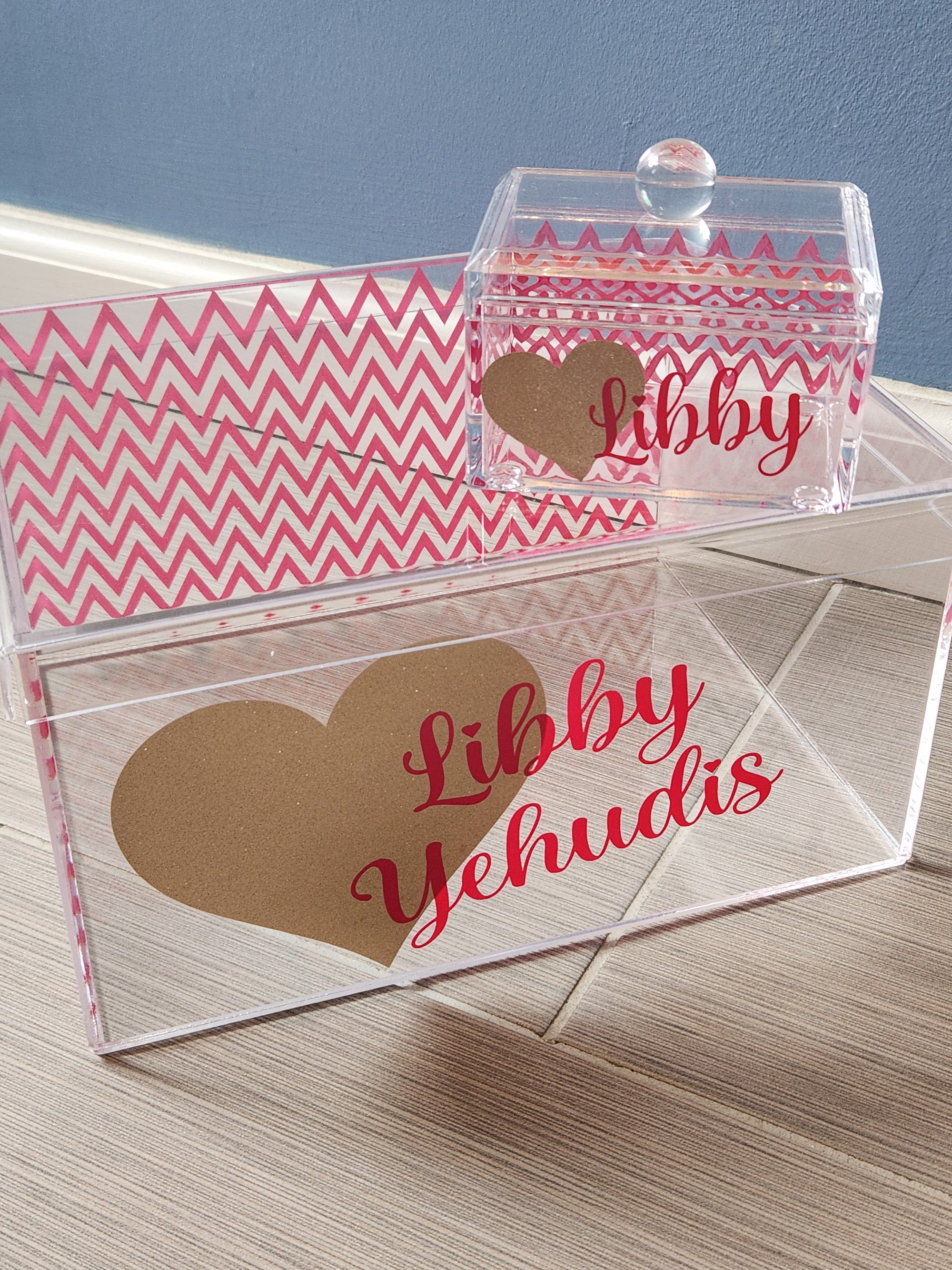 Chevron Lucite Box