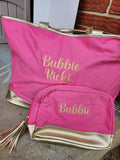 Hot Pink and Gold Tote