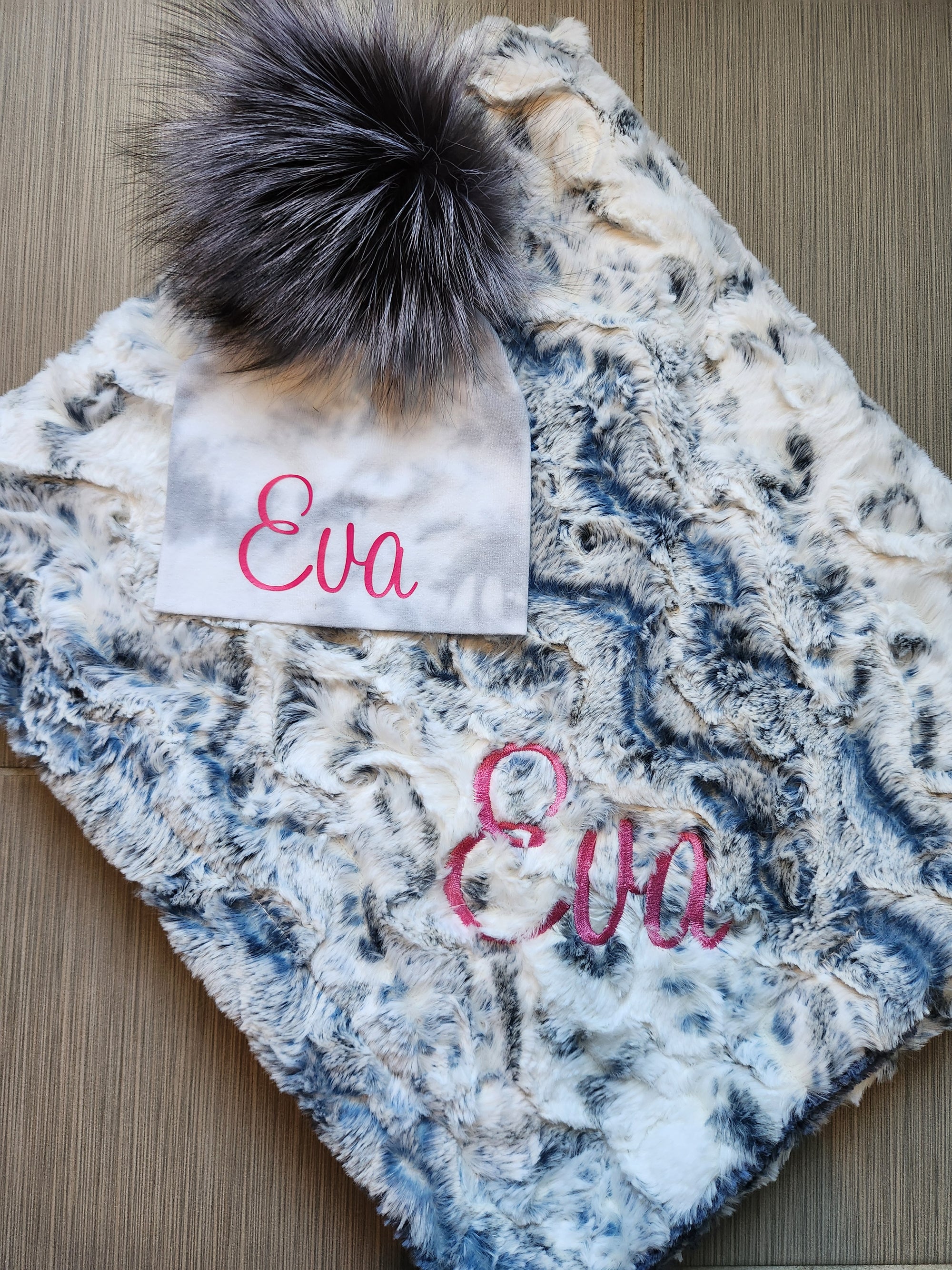 Owl Navy Boys Minky Blanket