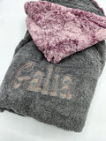 Frosted Merlot Grey Hooded Towel