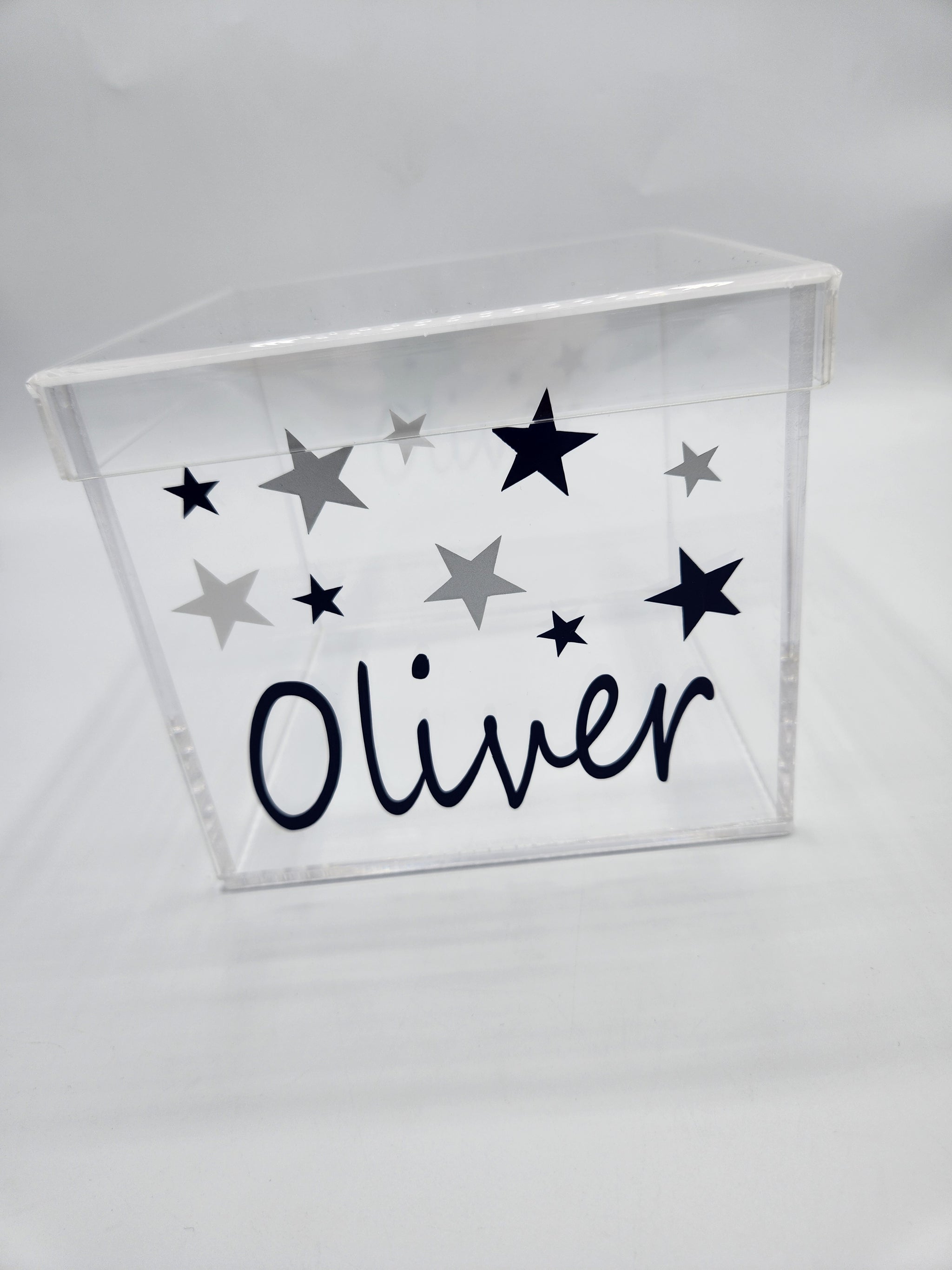 Multi Stars and Name Lucite Box