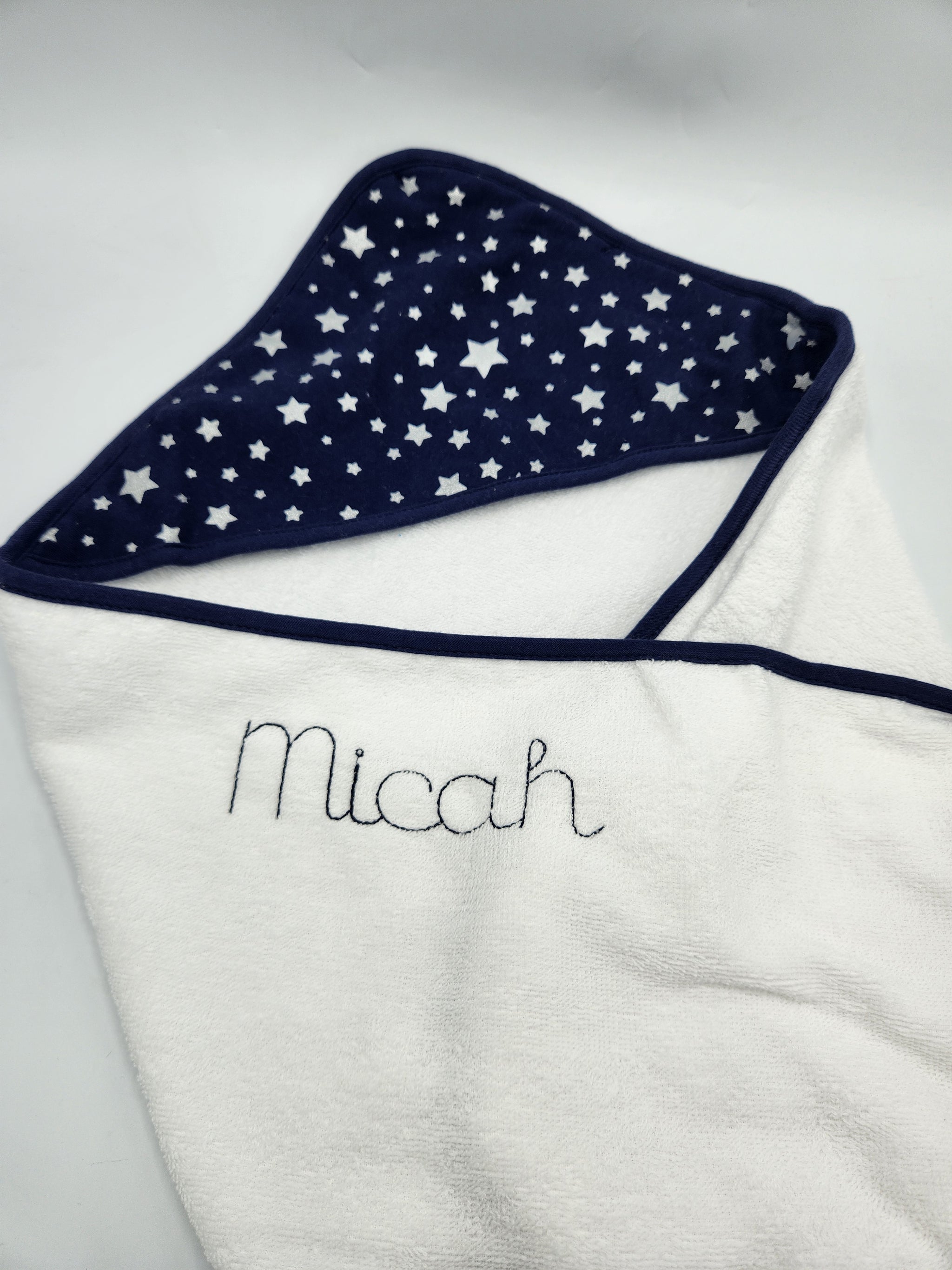 Star Navy Hooded Towel and Washcloth Set