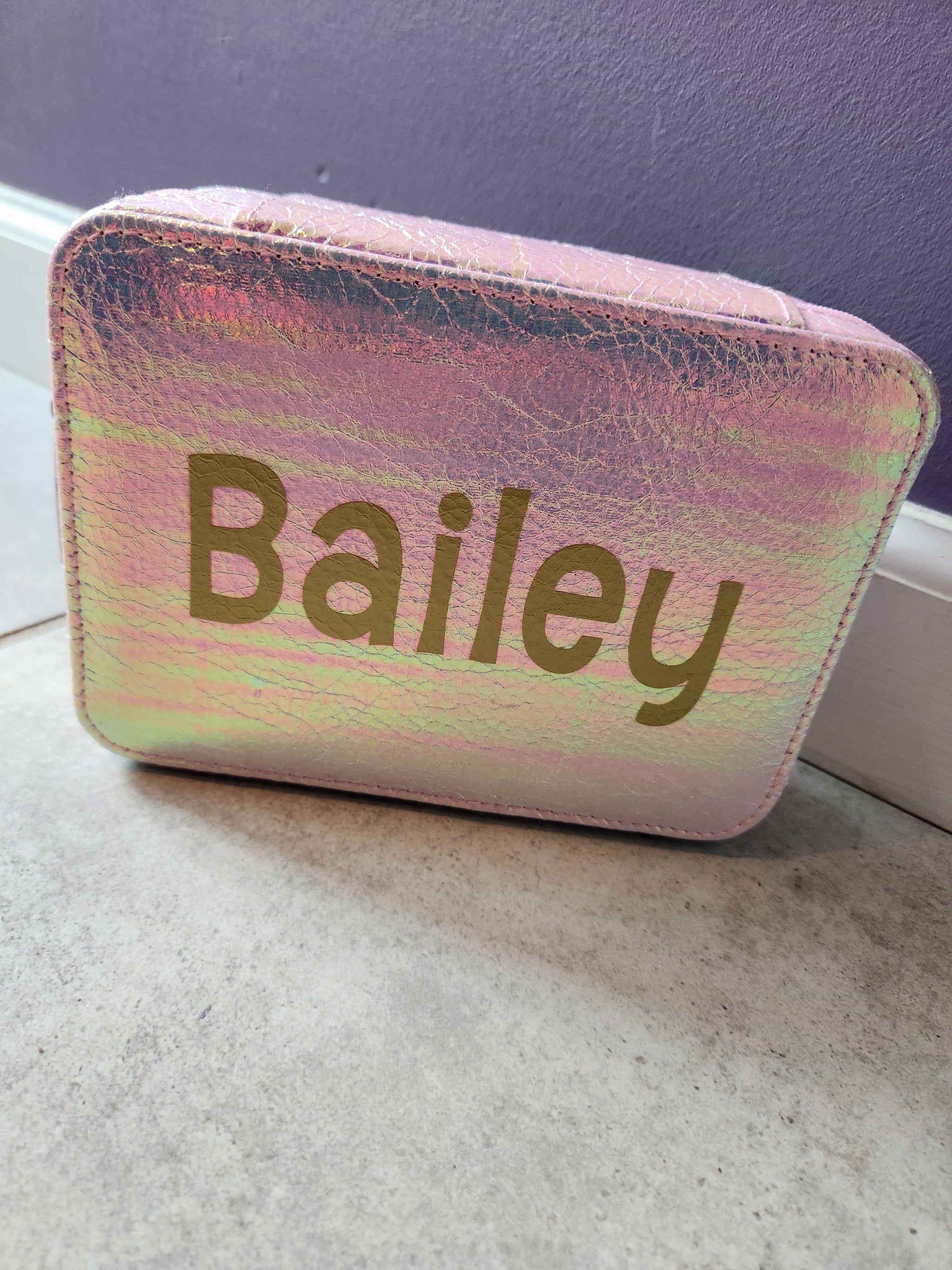 Light Pink Shimmer Jewelry Case