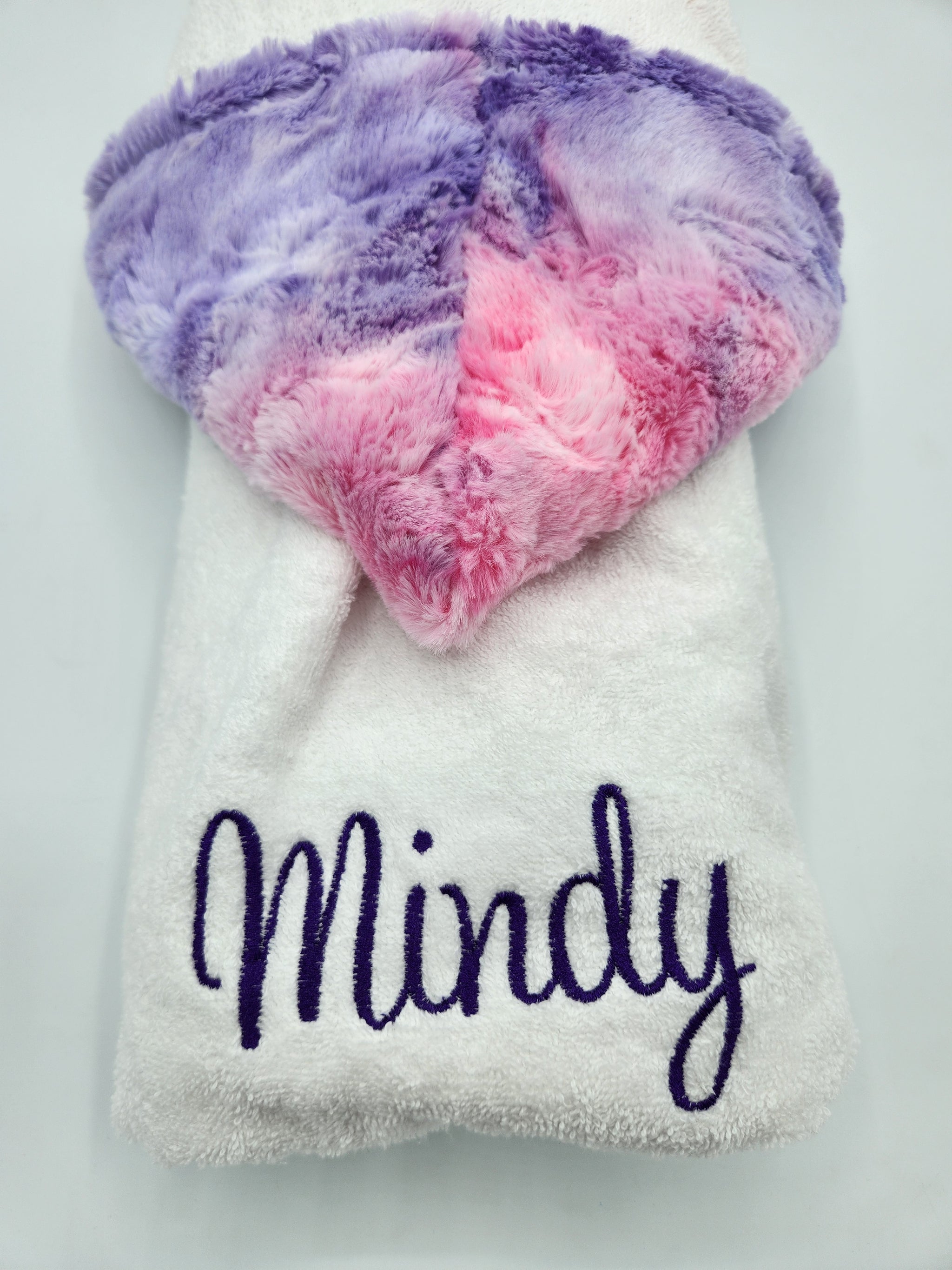 Sorbet Cotton Candy Fur Hooded Toddler Towel