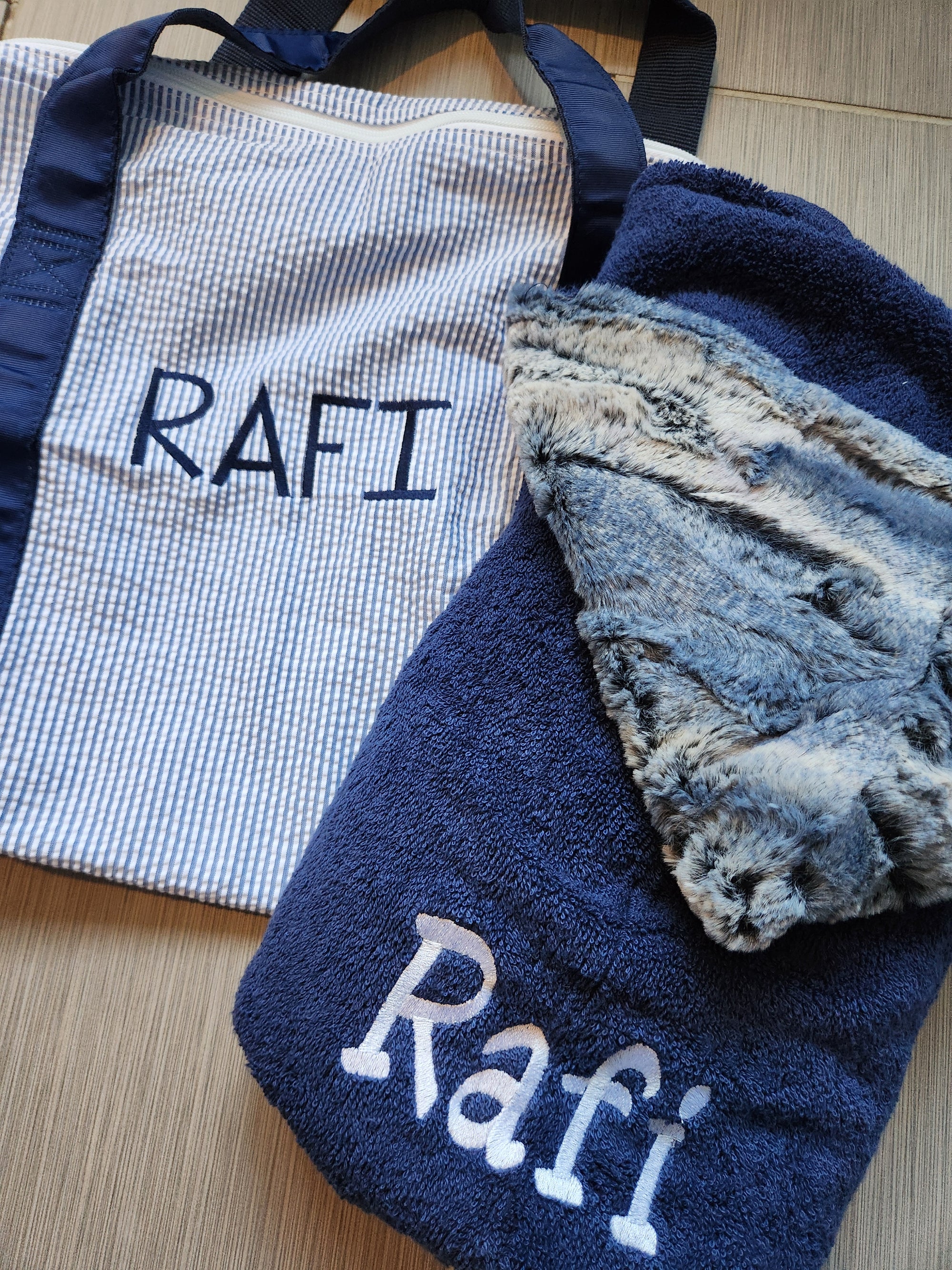 Navy Ombre Boys Hooded Toddler Towel