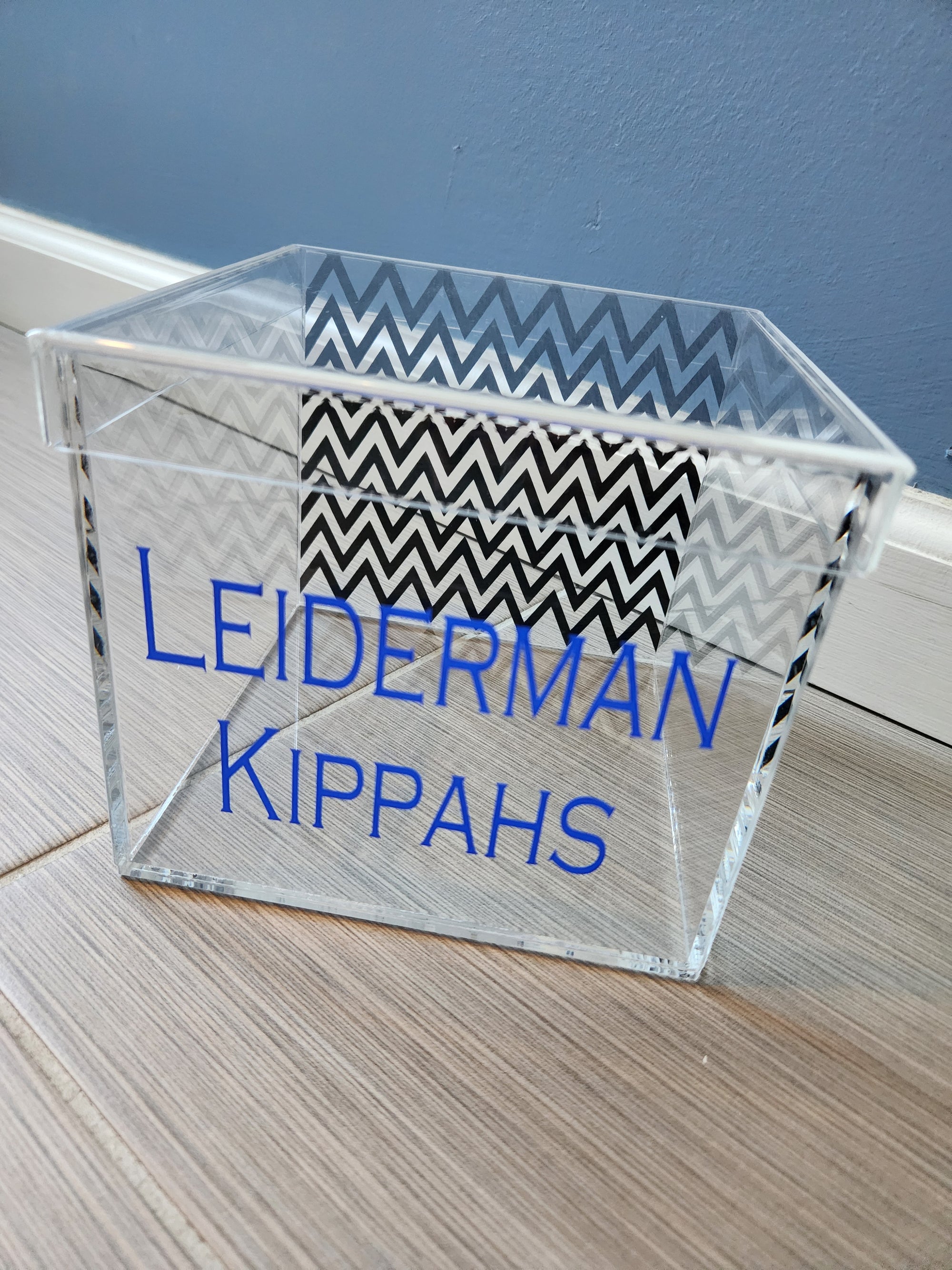 Classic Chevron Lucite Box