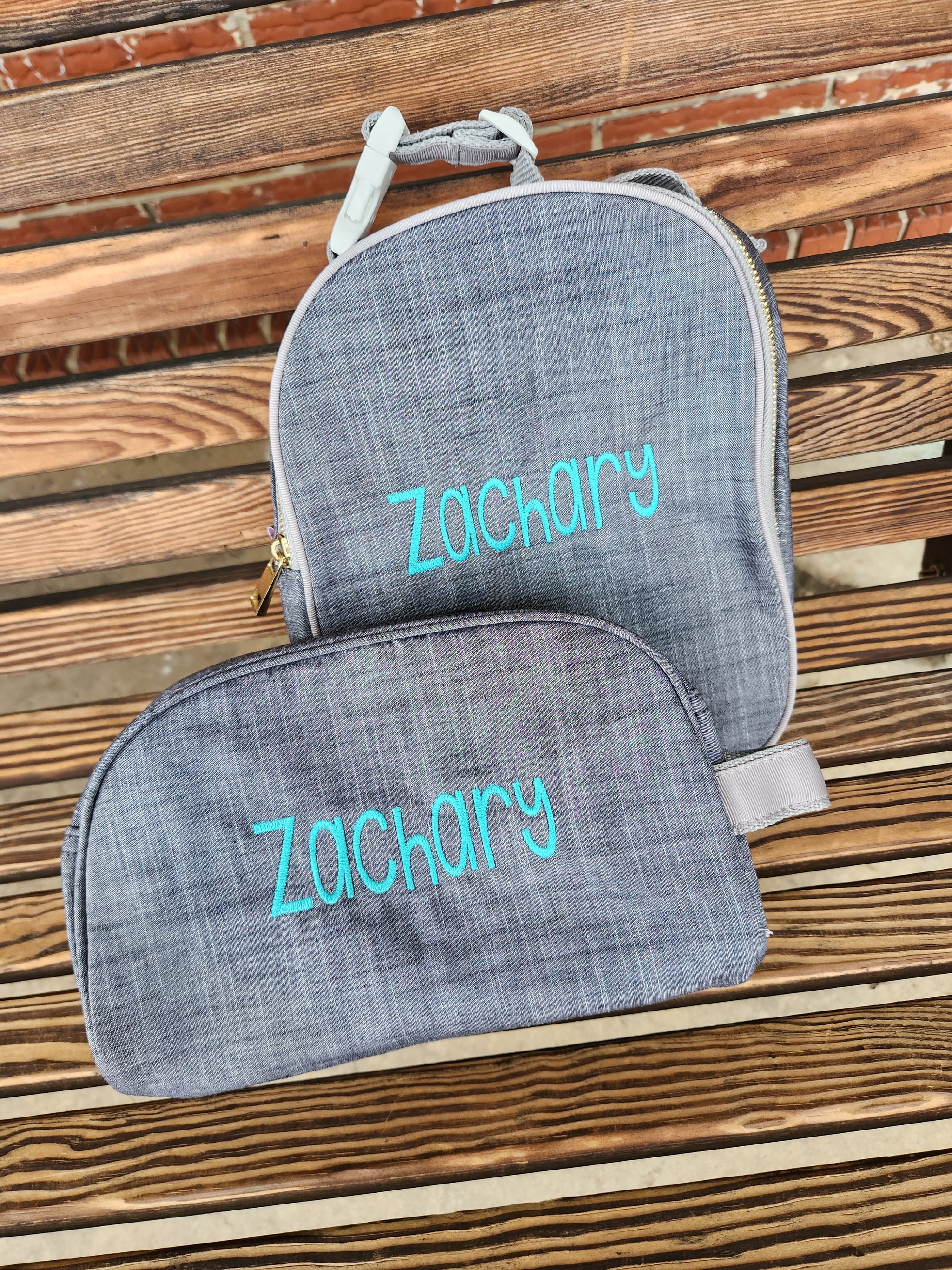 Gray Chambray Toiletry Bag