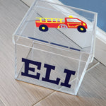 Fire Truck Lucite Box