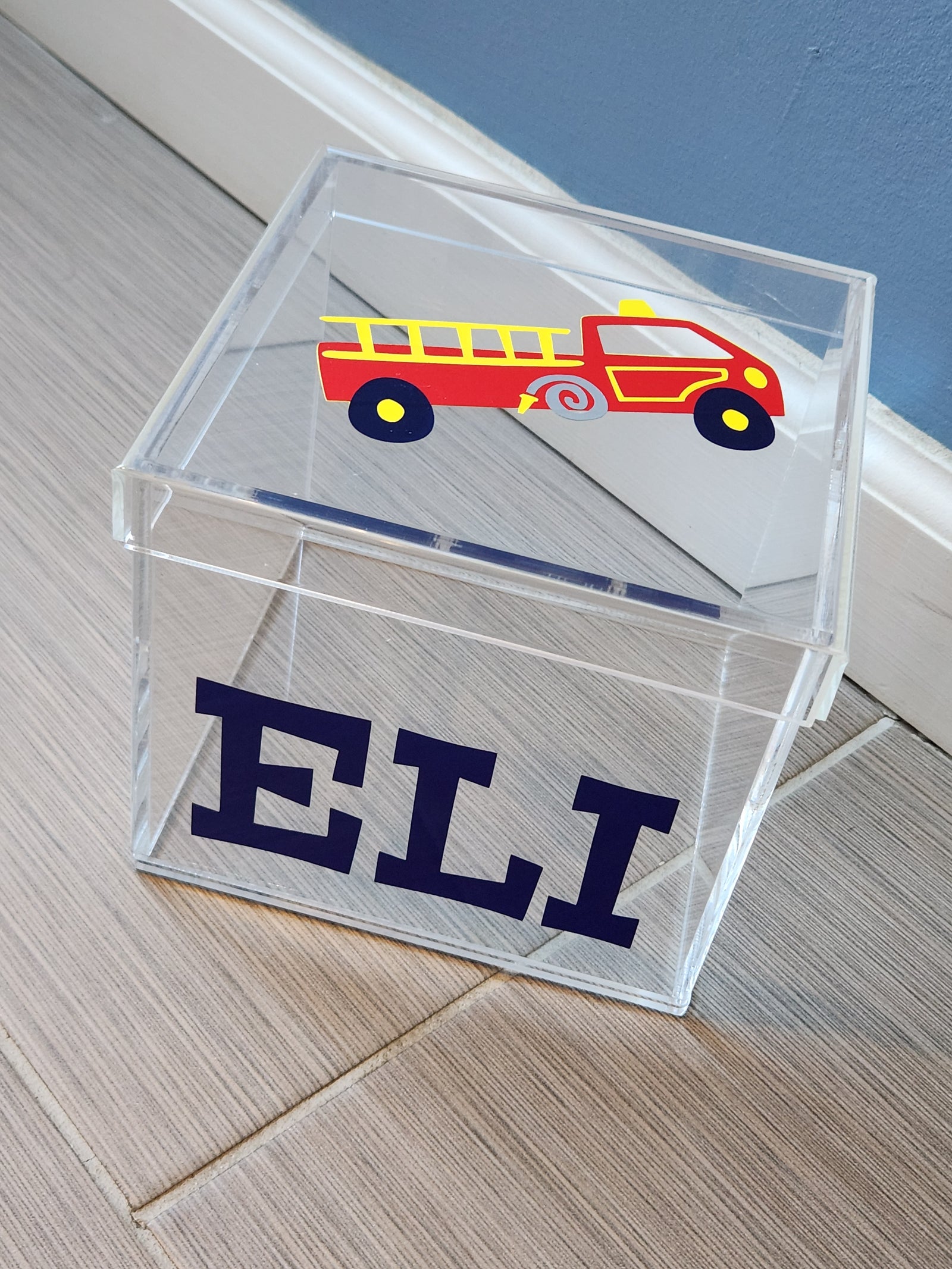 Fire Truck Lucite Box