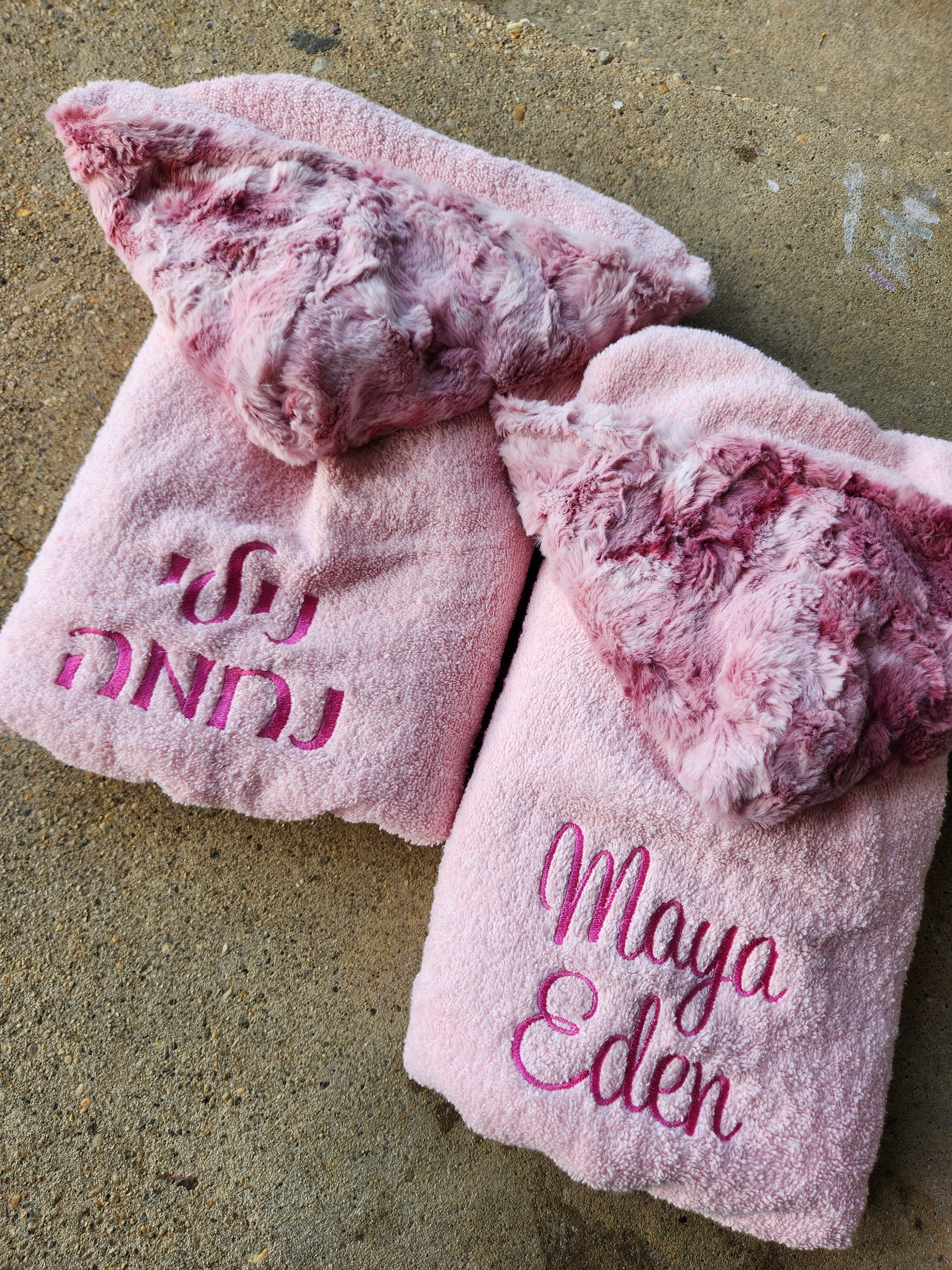 Smokey Rosewater Pink Hooded Towel