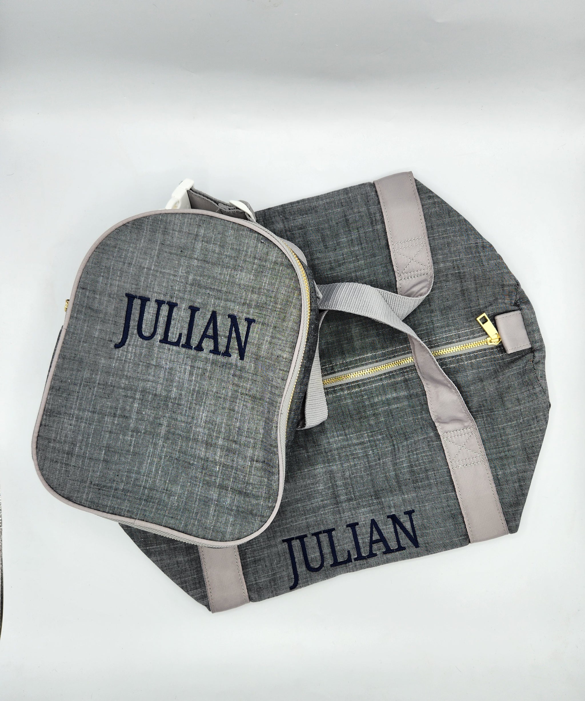 Gray Chambray Lunchbox