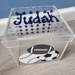 Sports Stars Navy and Gray Theme Box