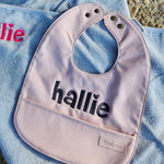 Blush Pink Leather Girls Bib