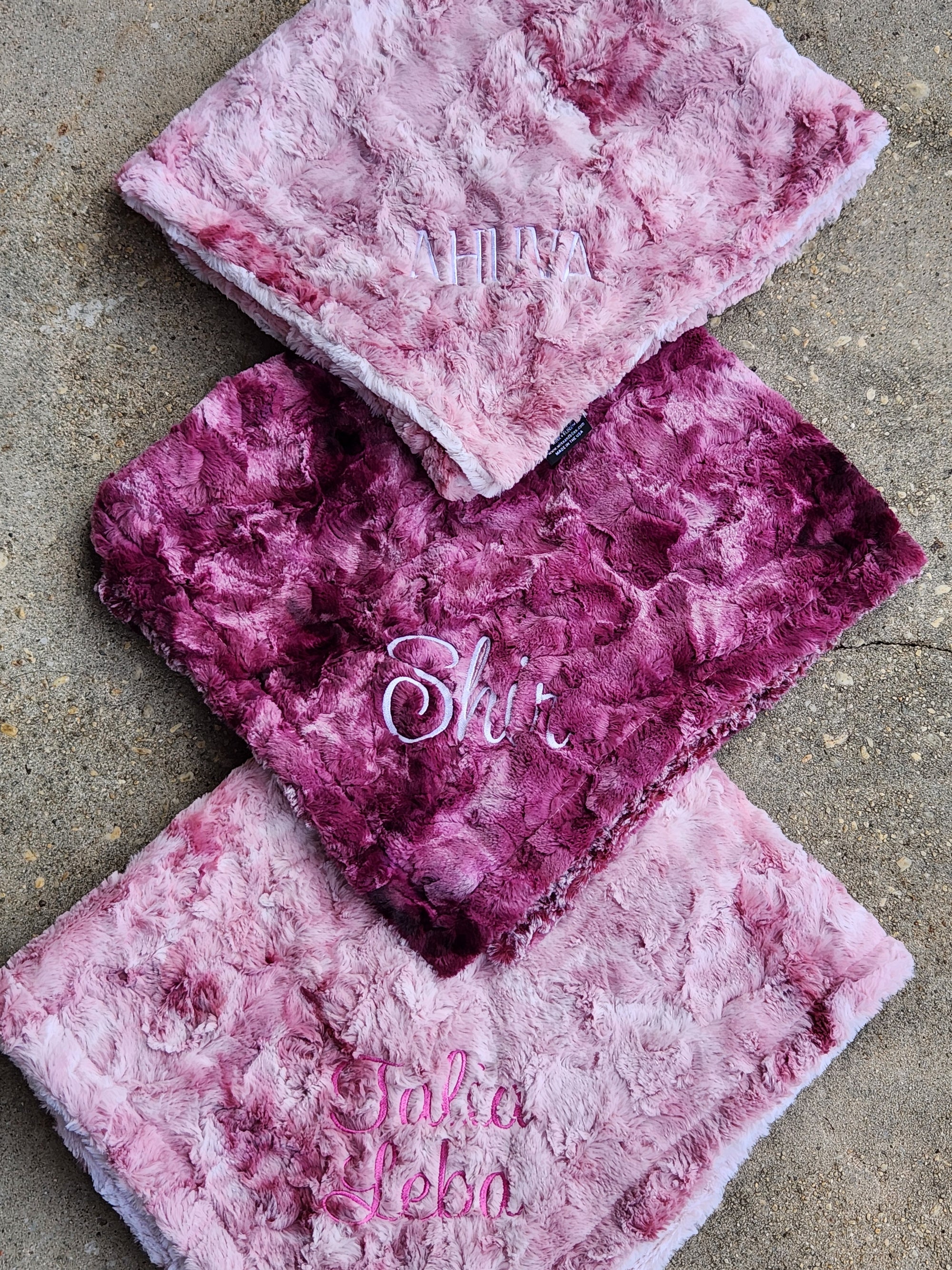 Smokey Princess Merlot Girls Minky Blanket