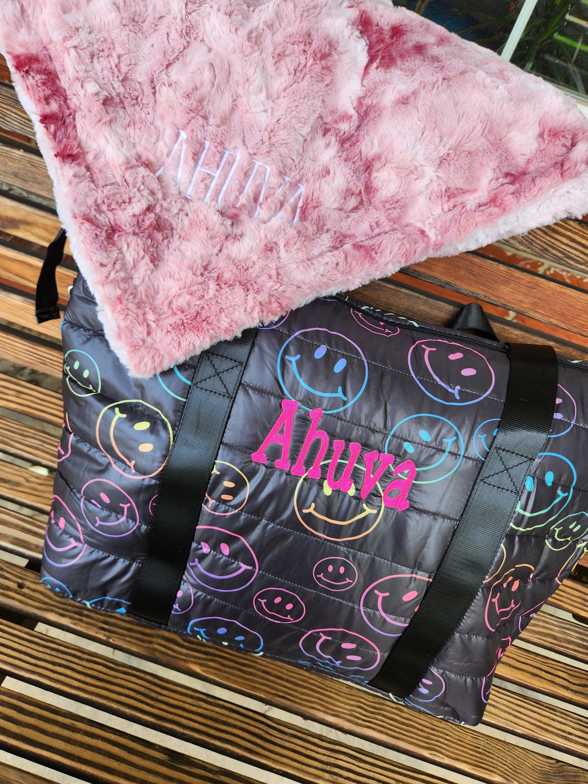 Smokey Rosewater Girls Minky Blanket