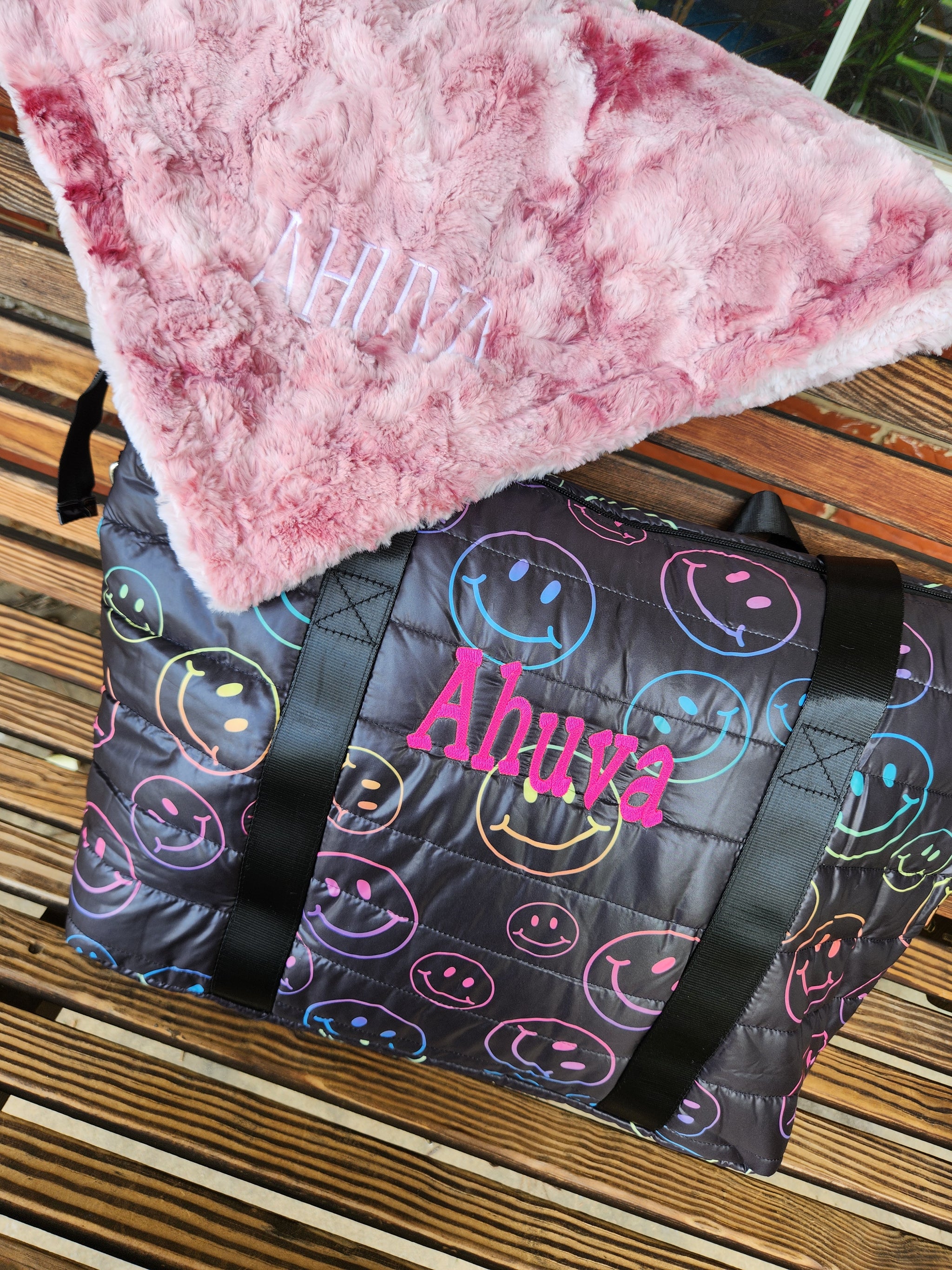 Smokey Rosewater Girls Minky Blanket